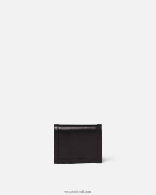 acessórios P2TX559 Versace carteira bifold deusa greca preto mulheres