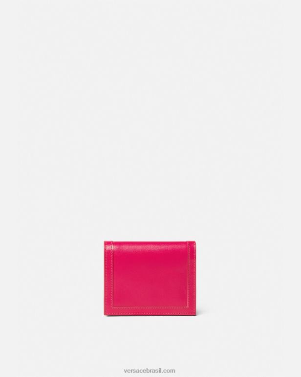 acessórios P2TX560 Versace carteira bifold deusa greca rosa mulheres