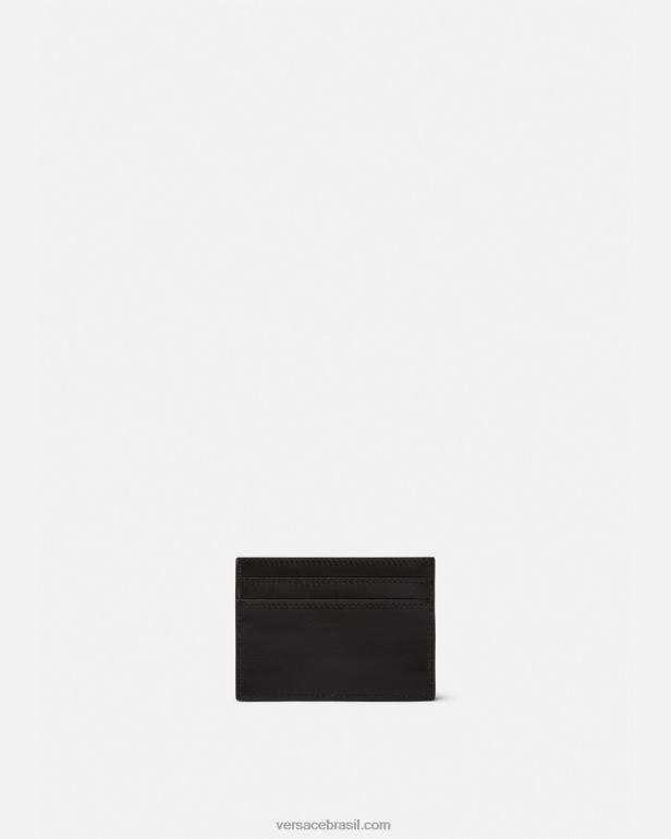 acessórios P2TX562 Versace porta cartão deusa Greca preto mulheres