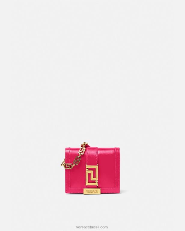 acessórios P2TX564 Versace carteira de corrente da deusa Greca rosa mulheres