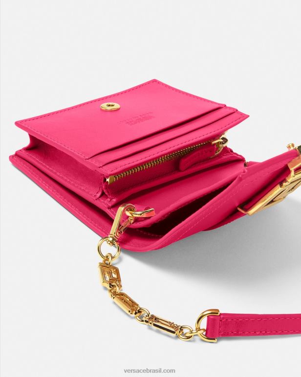 acessórios P2TX564 Versace carteira de corrente da deusa Greca rosa mulheres