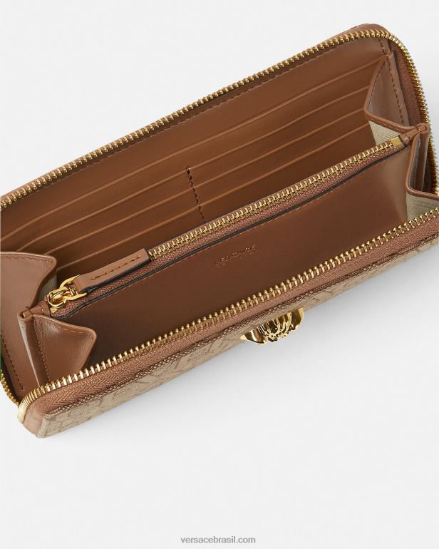 acessórios P2TX566 Versace carteira longa la medusa marrom mulheres