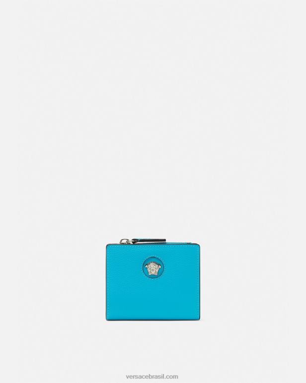 acessórios P2TX569 Versace carteira medusa turquesa mulheres