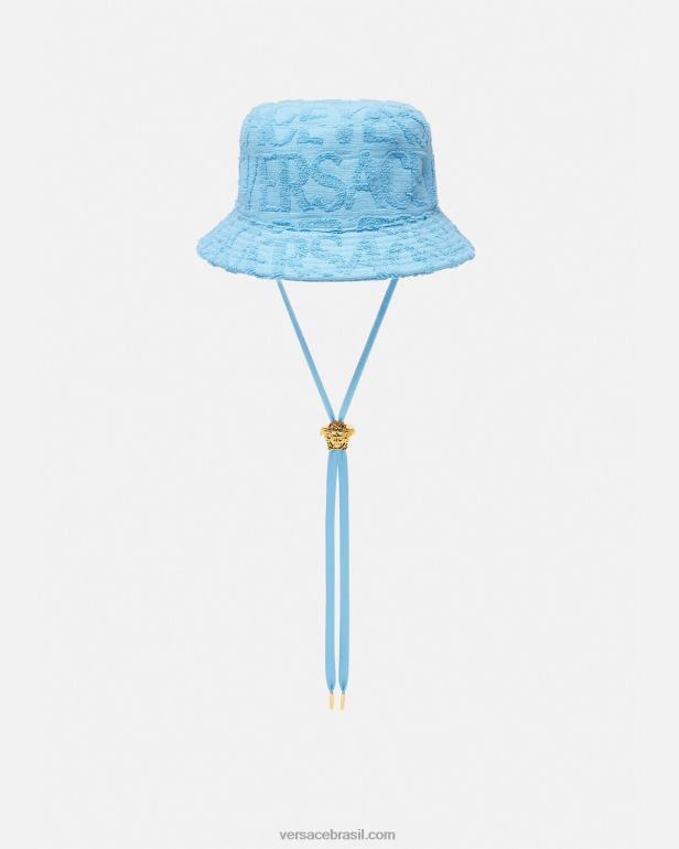 acessórios P2TX858 Versace chapéu balde de toalha azul claro mulheres