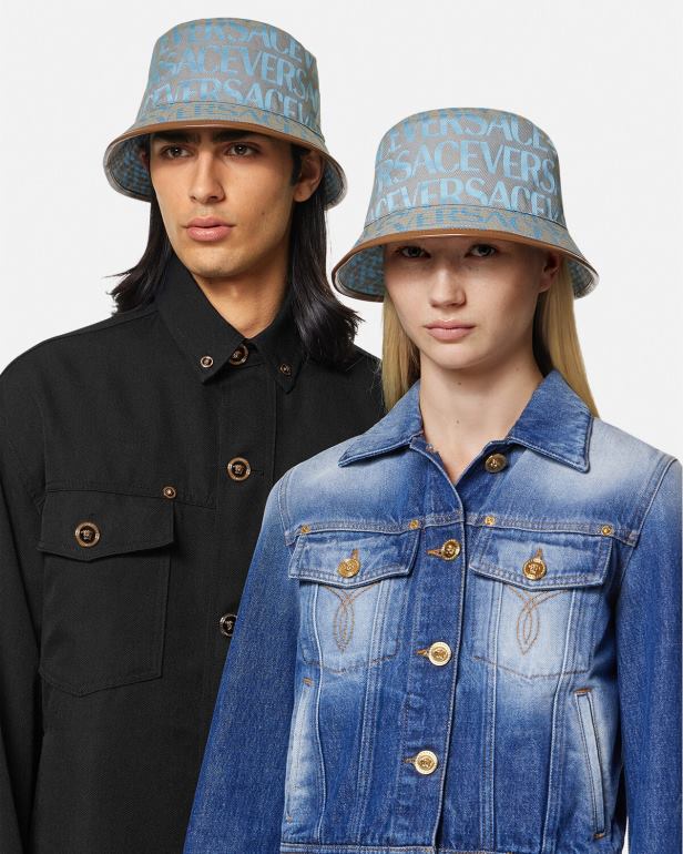 acessórios P2TX869 Versace chapéu bucket completo Uma cor mulheres