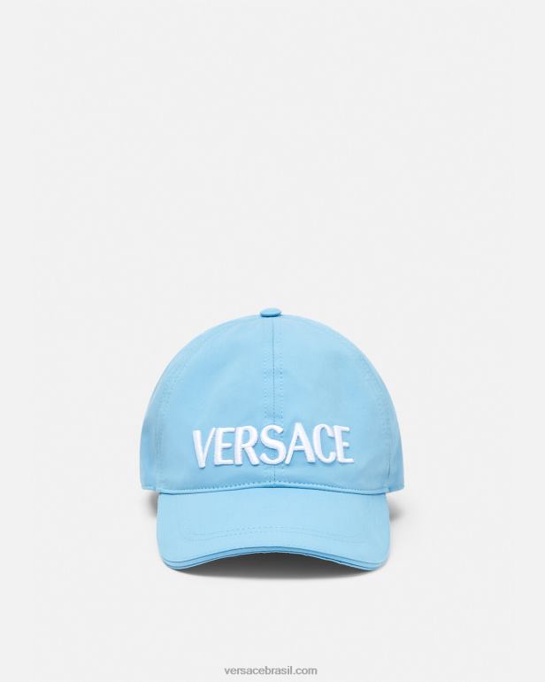 acessórios P2TX872 Versace boné de beisebol com logotipo azul claro mulheres