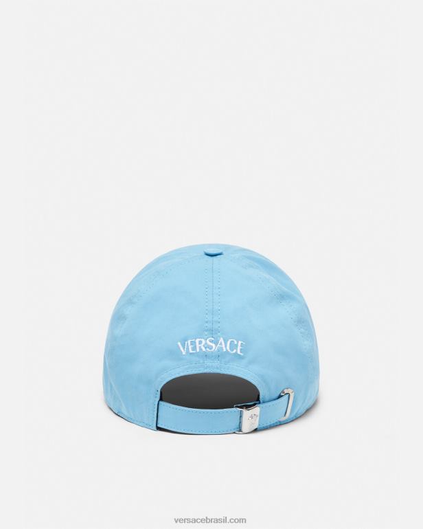 acessórios P2TX872 Versace boné de beisebol com logotipo azul claro mulheres