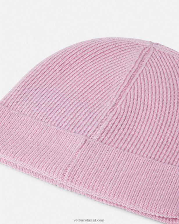 acessórios P2TX880 Versace chapéu de lã medusa luz rosa mulheres