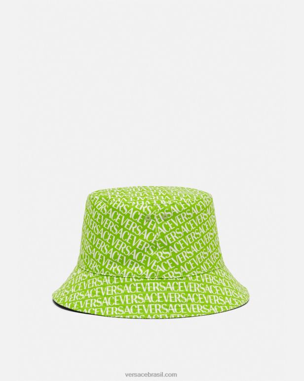 acessórios P2TX905 Versace chapéu bucket completo verde e estampado mulheres