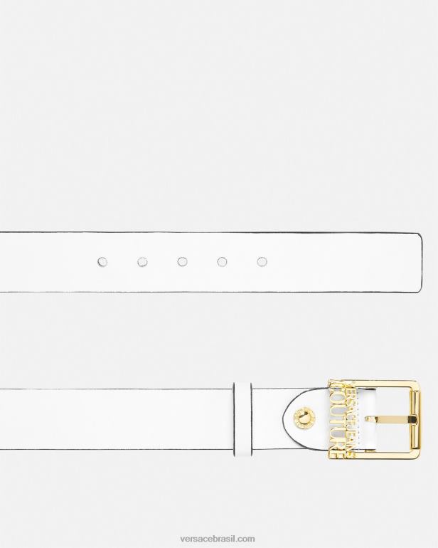 acessórios P2TX2332 Versace cinto com logotipo branco mulheres