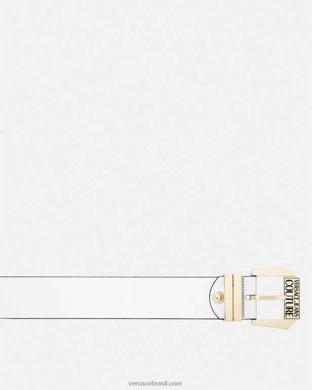 acessórios P2TX2335 Versace cinto com logotipo branco mulheres