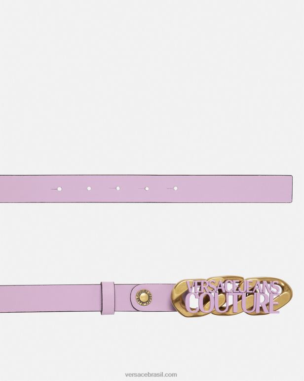 acessórios P2TX2354 Versace cinto de corrente com logotipo lilás mulheres
