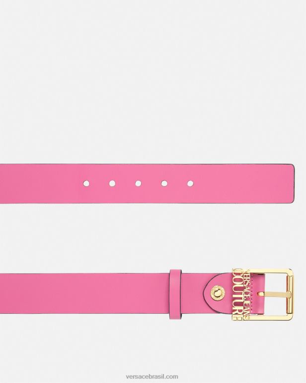 acessórios P2TX2355 Versace cinto com logotipo fúcsia mulheres