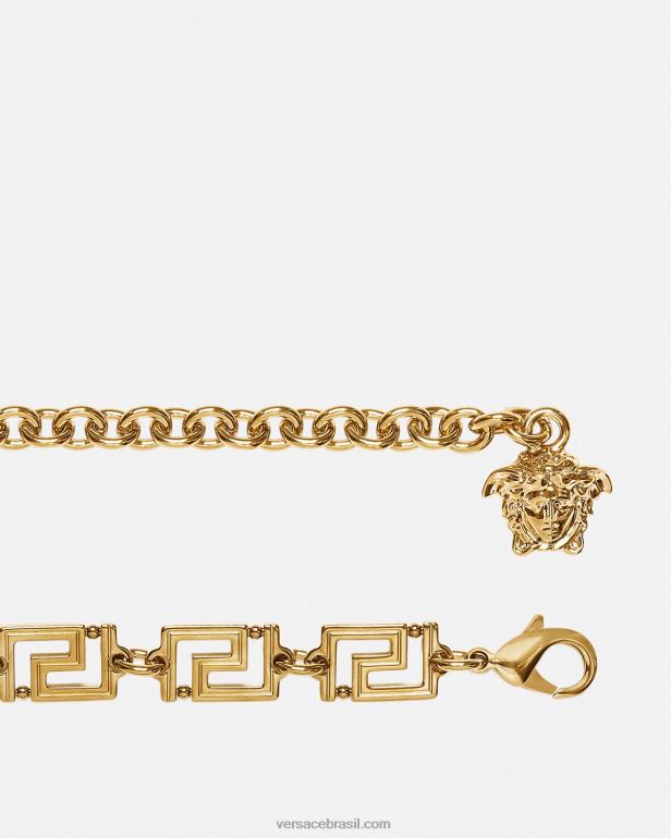 acessórios P2TX516 Versace cinto de corrente da deusa Greca ouro mulheres