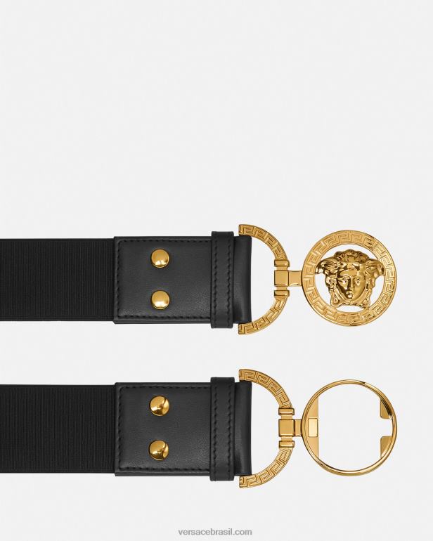 acessórios P2TX522 Versace o cinto da medusa preto mulheres