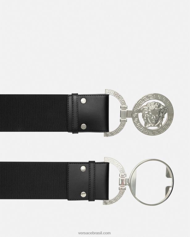acessórios P2TX523 Versace cinto largo medusa \'95 preto mulheres
