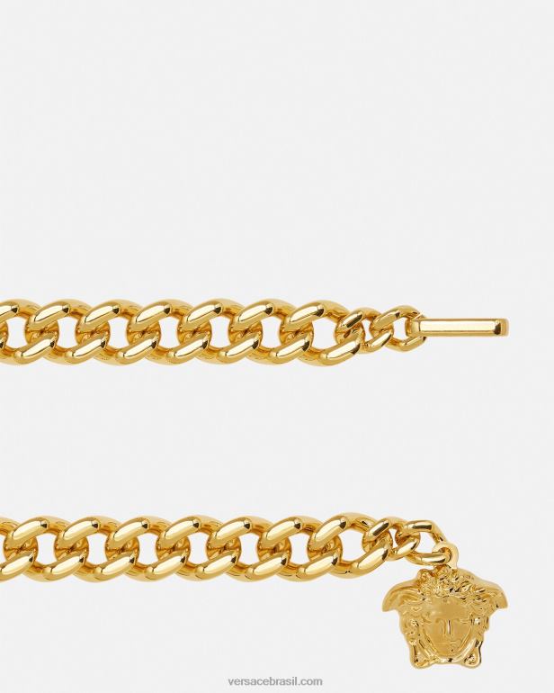 acessórios P2TX544 Versace cinto de corrente la medusa ouro mulheres