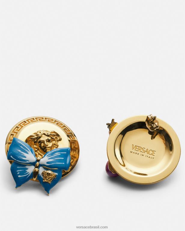 acessórios P2TX717 Versace brincos de medusa borboleta ouro mulheres