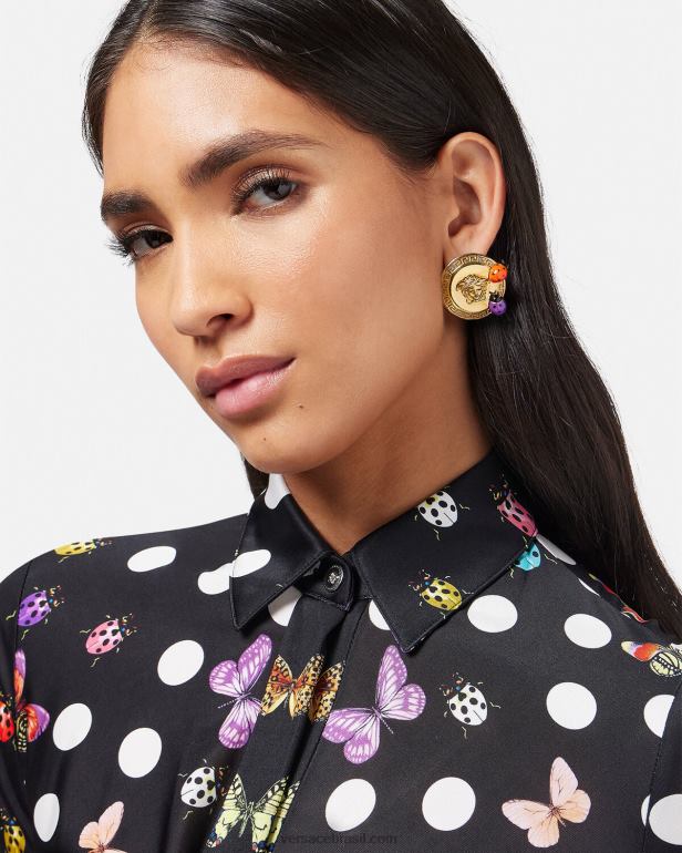 acessórios P2TX717 Versace brincos de medusa borboleta ouro mulheres