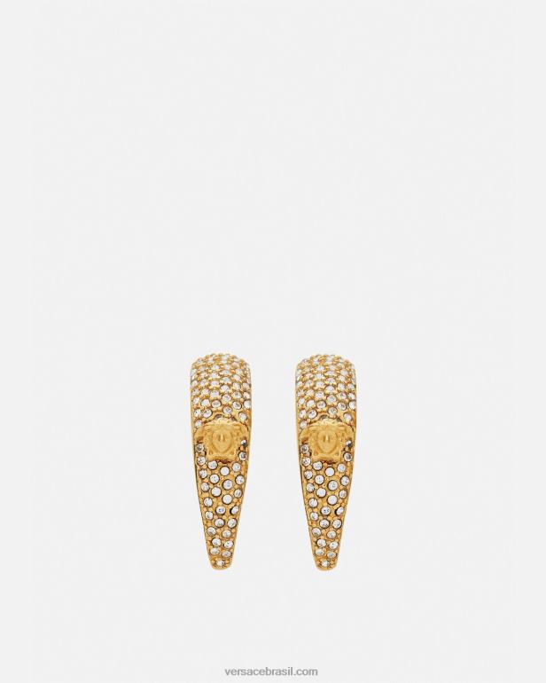 acessórios P2TX731 Versace brincos de lua de galáxia de cristal ouro mulheres