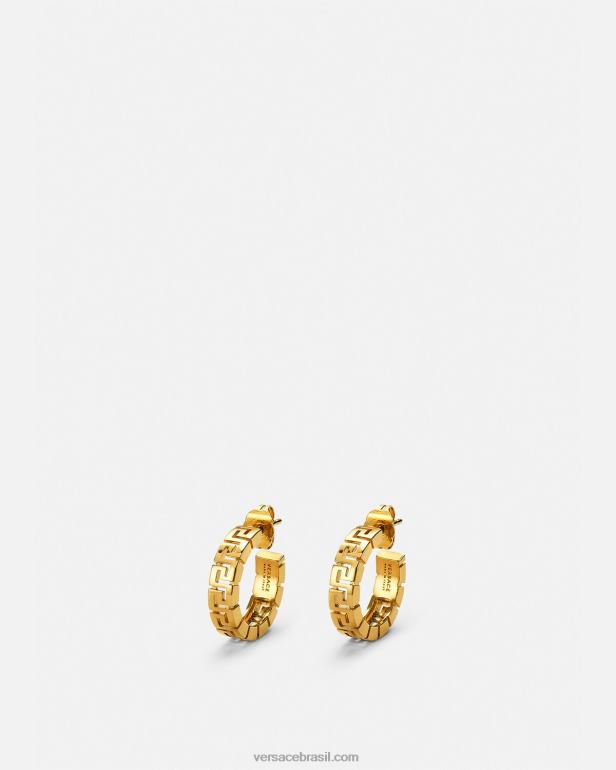 acessórios P2TX762 Versace brincos de argola Greca ouro mulheres