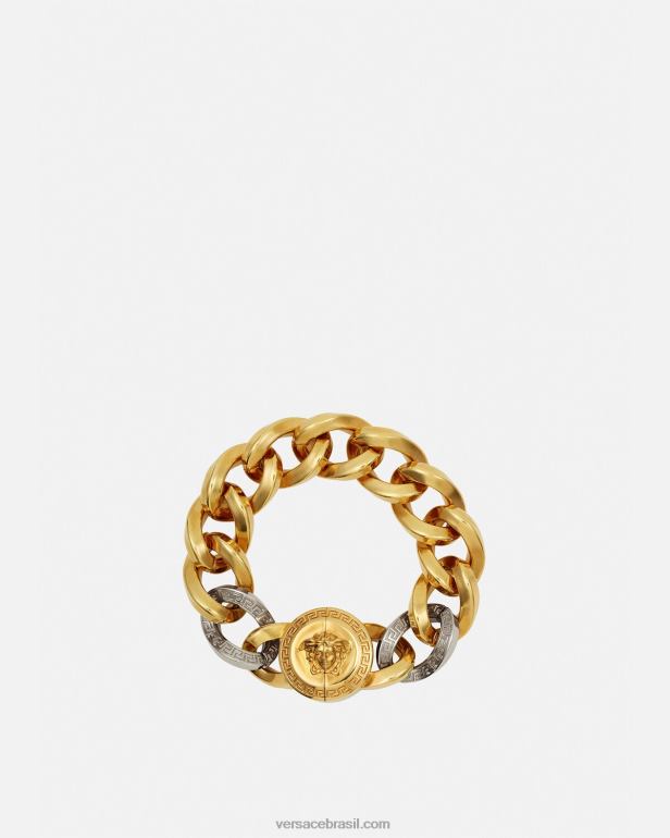 acessórios P2TX787 Versace pulseira de corrente medusa ouro mulheres
