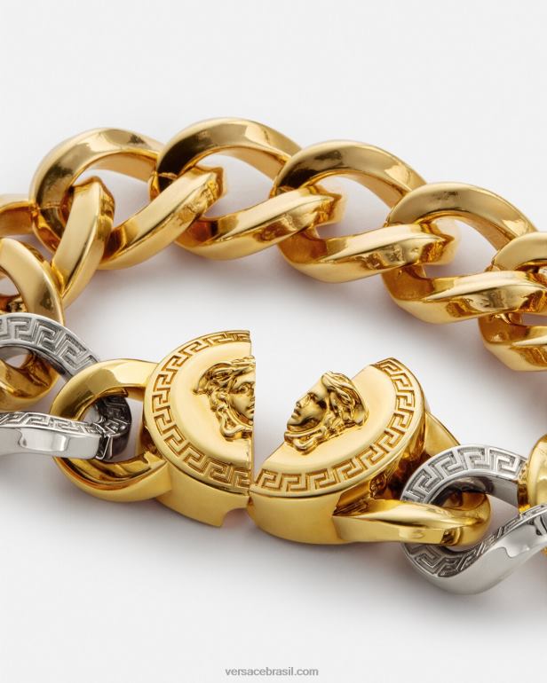 acessórios P2TX787 Versace pulseira de corrente medusa ouro mulheres