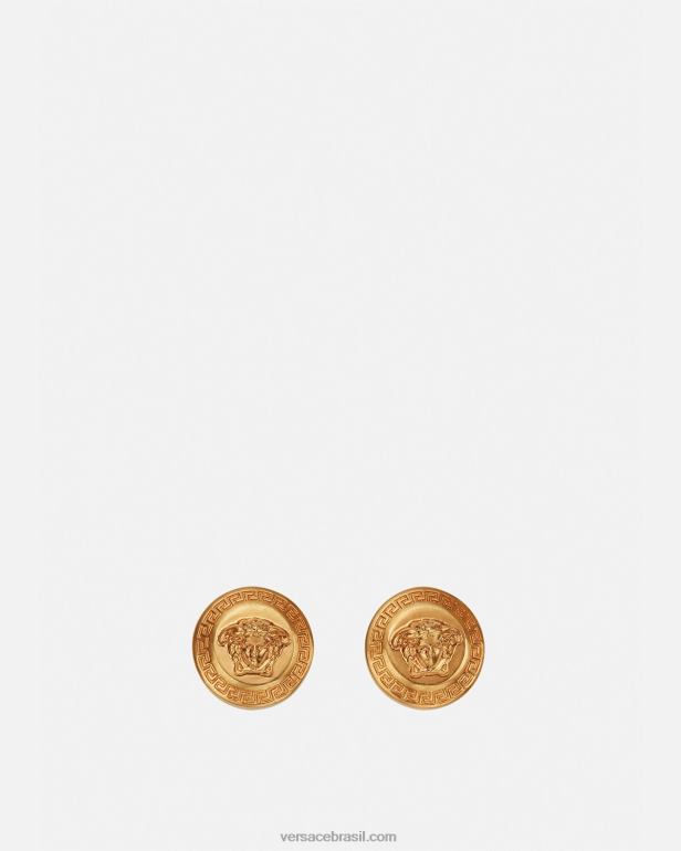 acessórios P2TX793 Versace brincos de homenagem tributo ouro mulheres
