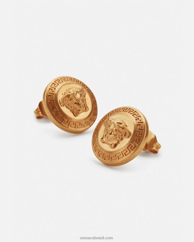acessórios P2TX793 Versace brincos de homenagem tributo ouro mulheres