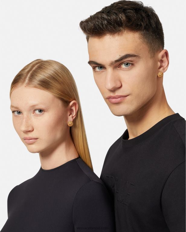 acessórios P2TX793 Versace brincos de homenagem tributo ouro mulheres