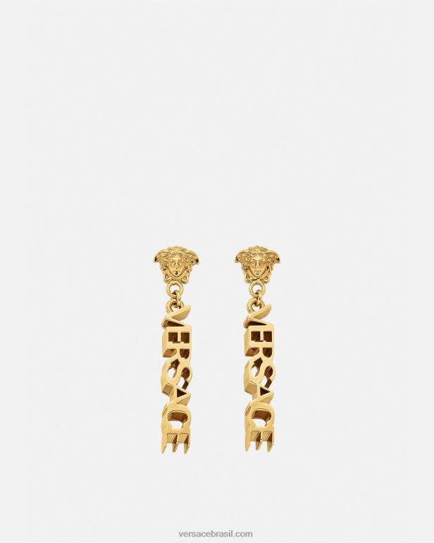 acessórios P2TX804 Versace brincos com logo la medusa ouro mulheres