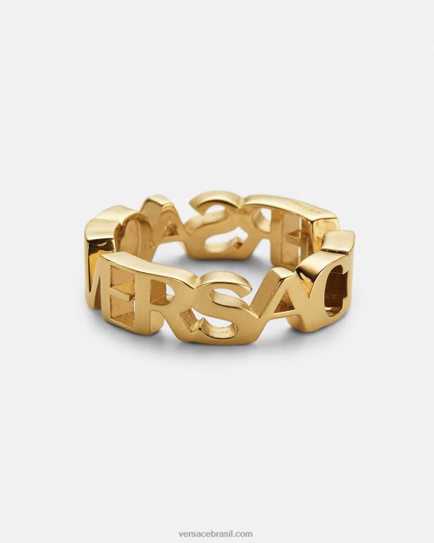 acessórios P2TX805 Versace anel de logotipo ouro mulheres