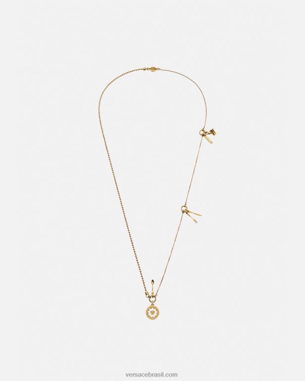 acessórios P2TX818 Versace colar de talheres medusa branco mulheres