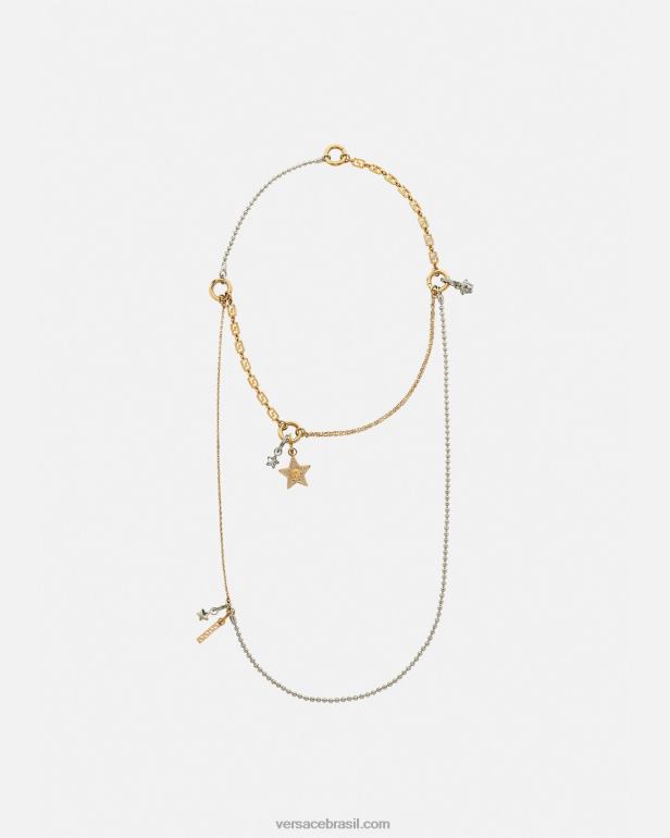 acessórios P2TX821 Versace colar de galáxia ouro mulheres
