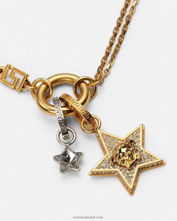 acessórios P2TX821 Versace colar de galáxia ouro mulheres
