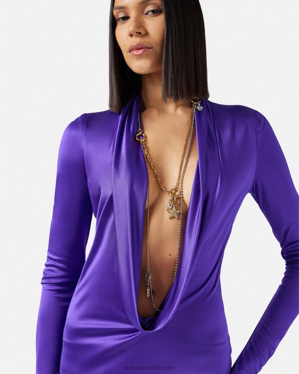 acessórios P2TX821 Versace colar de galáxia ouro mulheres