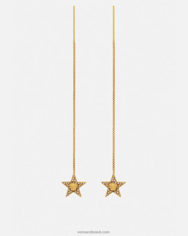 acessórios P2TX824 Versace brincos de galáxia de cristal ouro mulheres