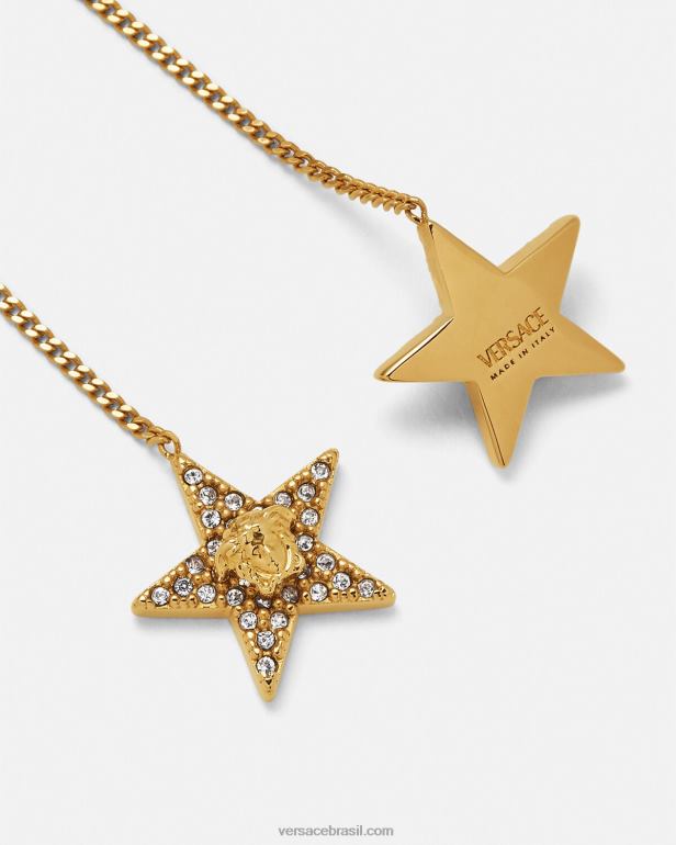 acessórios P2TX824 Versace brincos de galáxia de cristal ouro mulheres