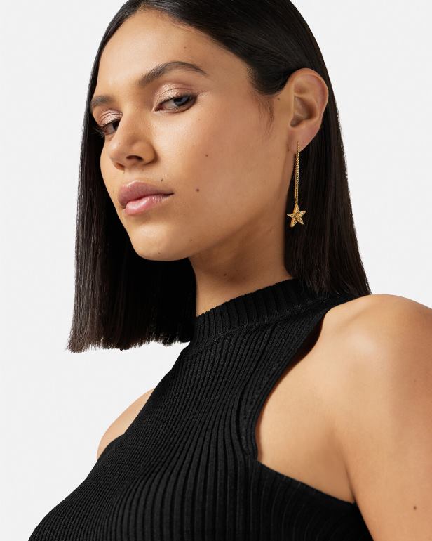 acessórios P2TX824 Versace brincos de galáxia de cristal ouro mulheres