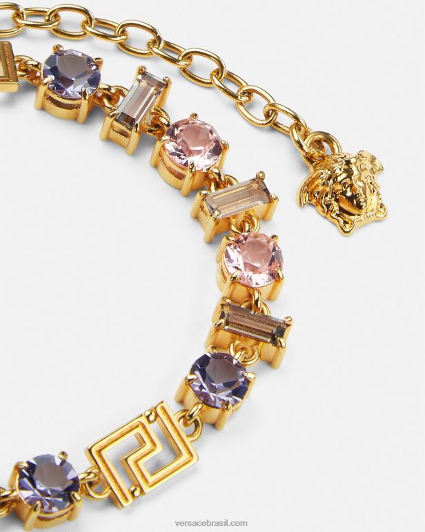 acessórios P2TX839 Versace pulseira de cristal greca Uma cor mulheres
