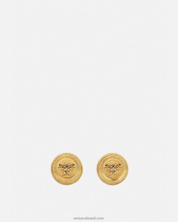 acessórios P2TX845 Versace brincos medusa biggie ouro mulheres