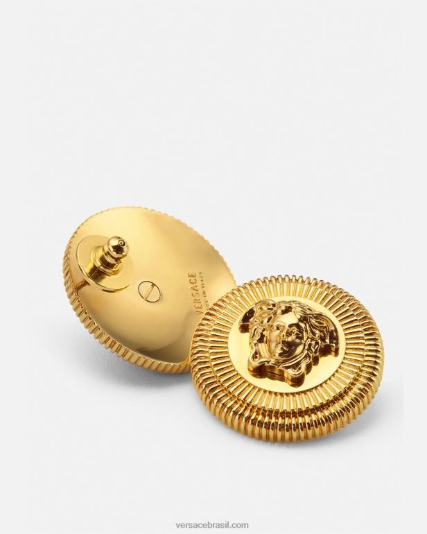 acessórios P2TX845 Versace brincos medusa biggie ouro mulheres