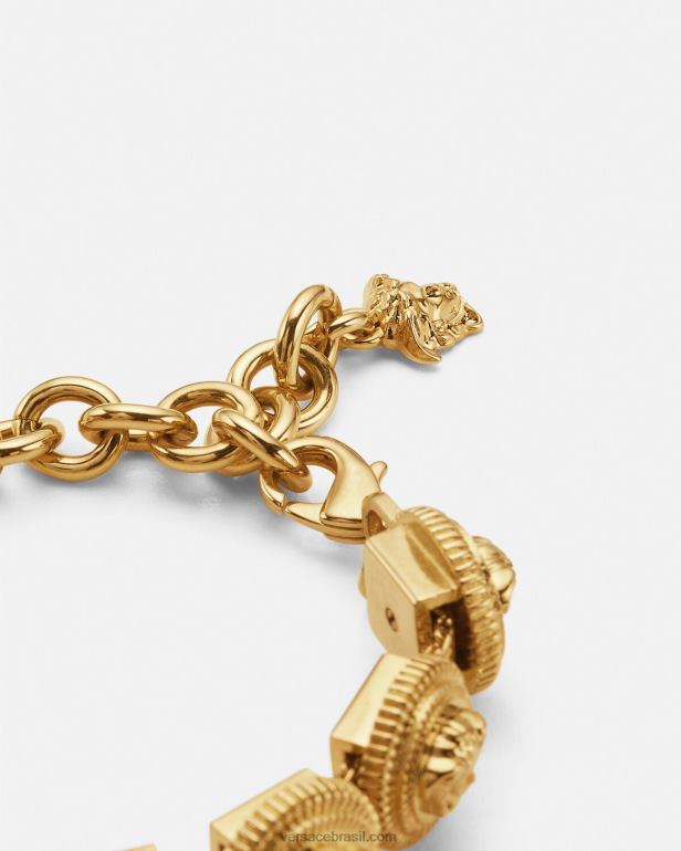 acessórios P2TX846 Versace pulseira medusa biggie ouro mulheres