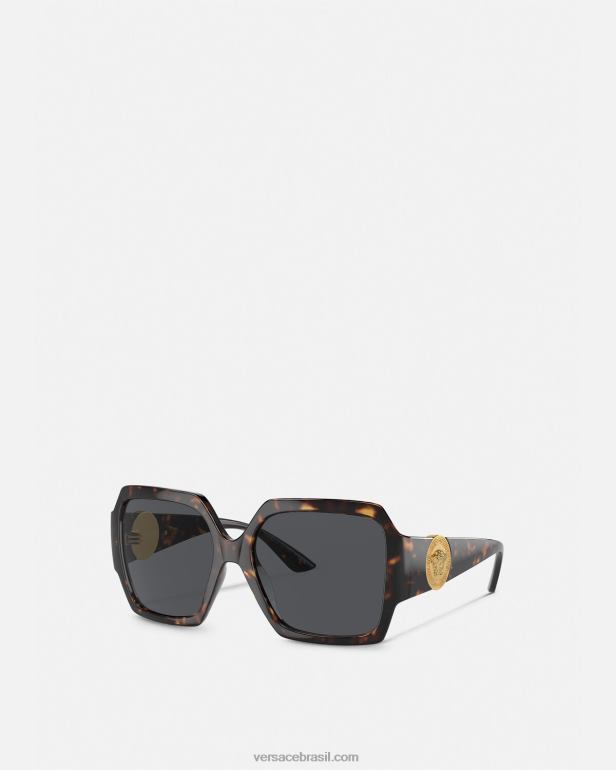 acessórios P2TX588 Versace óculos de sol medusa Havana mulheres
