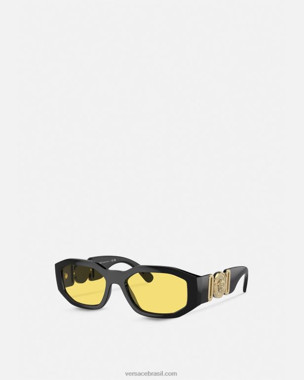 acessórios P2TX591 Versace óculos de sol medusa biggie preto mulheres