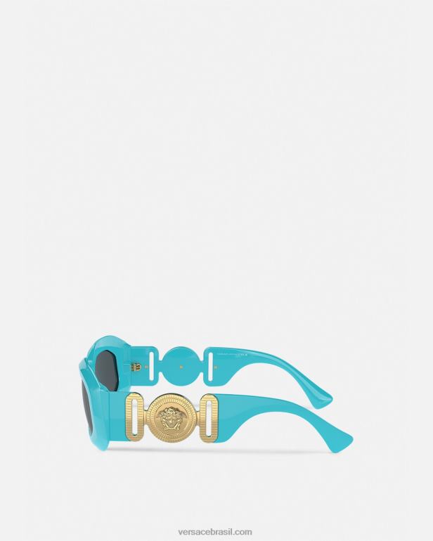 acessórios P2TX594 Versace óculos maxi medusa biggie azul mulheres