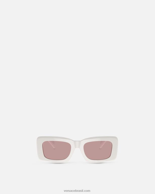 acessórios P2TX602 Versace óculos de sol Greca sem fim branco mulheres