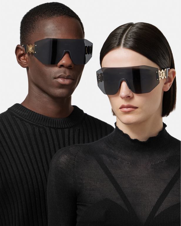 acessórios P2TX607 Versace óculos de sol máscara medusa \'95 preto mulheres