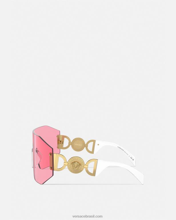 acessórios P2TX610 Versace óculos de sol medusa biggie ouro e rosa mulheres