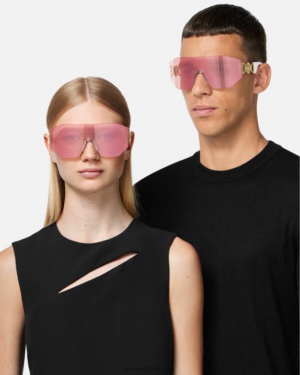 acessórios P2TX610 Versace óculos de sol medusa biggie ouro e rosa mulheres